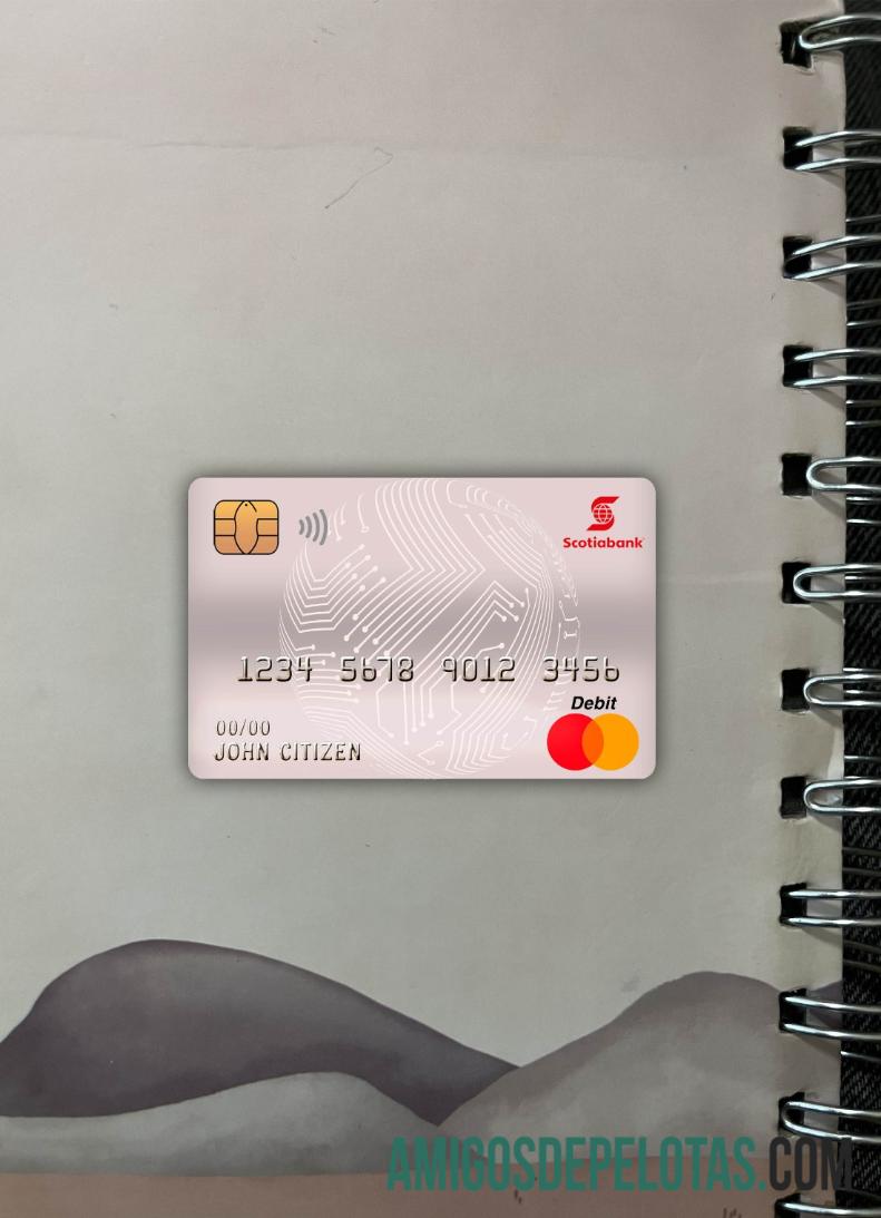 Cartão de débito mestre Chile Scotiabank Photolook Front amostra